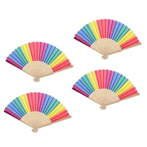 FONDOTIN 4 Stück Teiliges Fächer Faltbare Regenbogen Handfächer als Tanzrequisiten Leichte Spielzeuge Langlebig und Vielseitig für Party Hochzeit Geburtstag und Fotorequisiten FONDOTIN 4 Stück Teiliges Fächer Faltbare Regenbogen Handfächer als Tanzrequisiten Leichte Spielzeuge Langlebig und Vielseitig für Party Hochzeit Geburtstag und Fotorequisiten von FONDOTIN