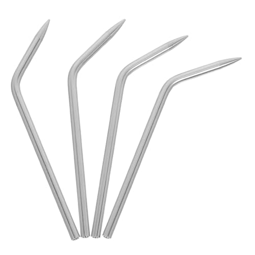 FONDOTIN 4 Stück Teiliges Gebogene Edelstahl Nadeln für Paracord und Regenschirmseil Wiederverwendbar Ergonomisch Präzise für DIY Flechten Weben und Nähen für Outdoor-projekte von FONDOTIN