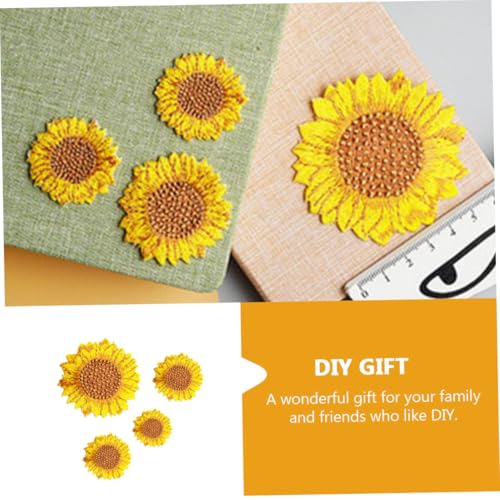 FONDOTIN 4 Stück Teiliges Gestickte Sonnenblumen aufnäher zum Aufbügeln Lebendige DIY Kleidung Patches zum Reparieren und Verzieren von Jacken Jeans Taschen und Hüten FONDOTIN 4 Stück Teiliges Gestickte Sonnenblumen aufnäher zum Aufbügeln Lebendige DIY Kleidung Patches zum Reparieren und Verzieren von Jacken Jeans Taschen und Hüten von FONDOTIN