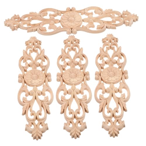 FONDOTIN 4 Stück Teiliges Holzornamente Geschnitzte Applikationen Möbelverzierung Klassische Holzverzierung für Schrank Türen Wanddeko DIY Bemalbar Natürliche Holztöne FONDOTIN 4 Stück Teiliges Holzornamente Geschnitzte Applikationen Möbelverzierung Klassische Holzverzierung für Schrank Türen Wanddeko DIY Bemalbar Natürliche Holztöne von FONDOTIN