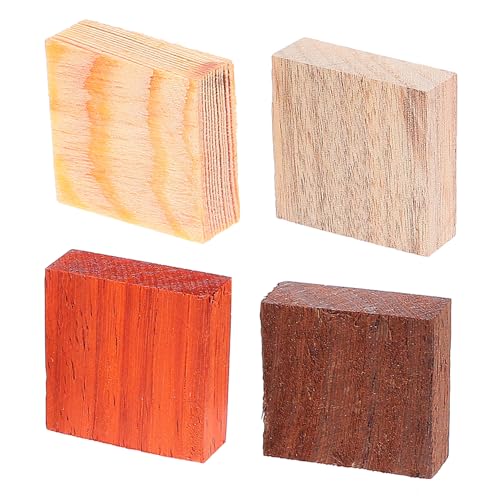 FONDOTIN 4 Stück Teiliges Holzringe zum Basteln Natürliche Unvollendete Holzringe für DIY Schmuck und Kreative Projekte Leichtes Material für Anfänger Vielseitig Einsetzbar von FONDOTIN