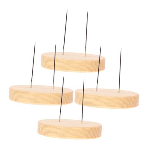 FONDOTIN 4 Stück Teiliges Holzsockel Puppenständer für Häkelpuppen und Filzprojekte Stabiles Display für Amigurumi Vielseitiger Halter für Nadel Filzarbeiten und Kleine Dekorationen von FONDOTIN
