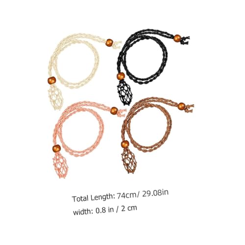 FONDOTIN 4 Stück Teiliges Kristallanhänger Verstellbaren Kordeln Handgewebter Leerer Steinhalter für DIY Halsketten Bunte Netz käfige für Individuelle Schmuckgestaltung FONDOTIN 4 Stück Teiliges Kristallanhänger Verstellbaren Kordeln Handgewebter Leerer Steinhalter für DIY Halsketten Bunte Netz käfige für Individuelle Schmuckgestaltung von FONDOTIN
