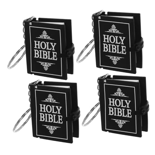 FONDOTIN 4 Stück Teiliges Mini Bibel Schlüsselanhänger Set mit Inspirierenden Englischen Kompakt und Stilvoll Tragbarer Christlicher Schmuck für Firmung Babyparty und Religiöse Feiern FONDOTIN 4 Stück Teiliges Mini Bibel Schlüsselanhänger Set mit Inspirierenden Englischen Kompakt und Stilvoll Tragbarer Christlicher Schmuck für Firmung Babyparty und Religiöse Feiern von FONDOTIN