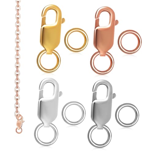 FONDOTIN 4 Stück Teiliges Silber Armbandverschluss Lobster Clasp mit Geschlossenen Sprungringen für Schmuckherstellung DIY Perlen Armbänder Basteln Zubehör FONDOTIN 4 Stück Teiliges Silber Armbandverschluss Lobster Clasp mit Geschlossenen Sprungringen für Schmuckherstellung DIY Perlen Armbänder Basteln Zubehör von FONDOTIN