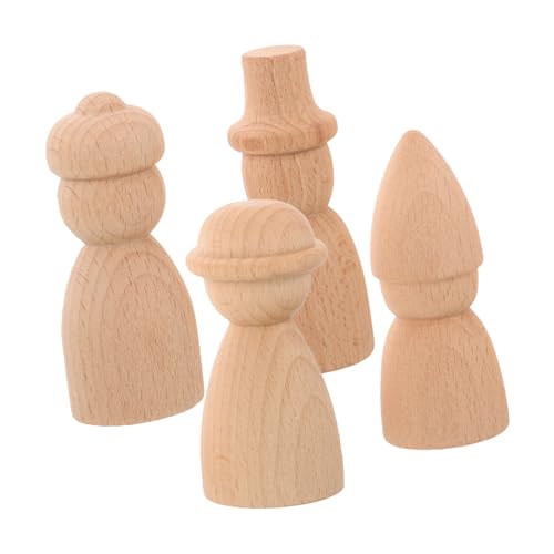 FONDOTIN 4 Stück Teiliges Unbemalte Holzpuppen zum Bemalen Glatte Oberfläche Leichte DIY Bastelfiguren für Erwachsene Kreative Handarbeitsfiguren Vielseitige Dekoration FONDOTIN 4 Stück Teiliges Unbemalte Holzpuppen zum Bemalen Glatte Oberfläche Leichte DIY Bastelfiguren für Erwachsene Kreative Handarbeitsfiguren Vielseitige Dekoration von FONDOTIN