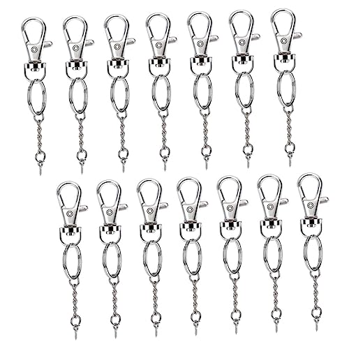 FONDOTIN 40 Sätze Teiliges Schlüsselring Set mit Drehbarem Karabiner Kette Sprungringen und Schraubösen für DIY Schlüsselanhänger Zubehör Silber Komplettes Bastelset für Schlüsselanhänger FONDOTIN 40 Sätze Teiliges Schlüsselring Set mit Drehbarem Karabiner Kette Sprungringen und Schraubösen für DIY Schlüsselanhänger Zubehör Silber Komplettes Bastelset für Schlüsselanhänger von FONDOTIN