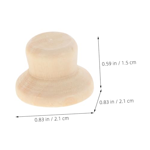 FONDOTIN 40 Stück Teiliges DIY Holzpuppen hut Unbemalt Blanko Peg Dolls Hüte aus Naturbelassenem Holz Kreative Bastelidee für Individuellen Bemalung und Dekoration von FONDOTIN