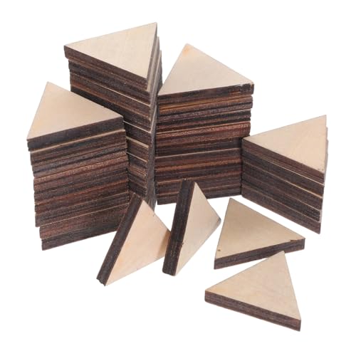 FONDOTIN 40 Stück Teiliges Holz Mosaikfliesen Unvollendete Bemalbare Dreiecke aus Holz Langlebig und Vielseitig für DIY Deko Geeignet für Zuhause Büro und Gewerbliche Räume von FONDOTIN