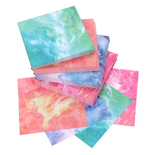 FONDOTIN 400 Blatt Origami Papier Quadratisch Wasserfarben Himmel Scrapbook Faltpapier für Diy Bastelprojekte Geeignet für Erwachsene für Kreative Handarbeiten und Faltkunst von FONDOTIN