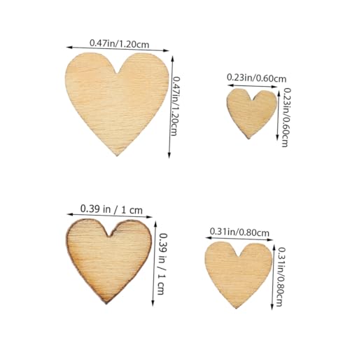 FONDOTIN 400 Stück Kleine Holzherzen zum Basteln Unbehandelte Mini holzscheiben in Herzform Stabile Holzverzierungen für DIY Dekorationen Karten Geschenke Hochzeit und Festival von FONDOTIN