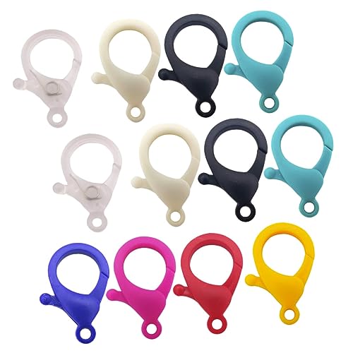 FONDOTIN 40Stücke Kunststoff Hummer Snap Clip Verschlüsse für DIY Schlüsselanhänger und Schmuckdesign Langlebig Leuchtenden Farben für Armbänder und Halsketten von FONDOTIN