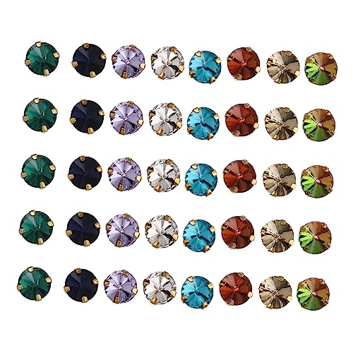 FONDOTIN 40Stücke Strasssteine Klaue Strasssteine für DIY Schmuck und Kleidung Leicht und Einfach zu Verwenden für Taschen Schuhe Hüte und Mehr von FONDOTIN