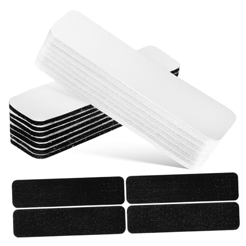 FONDOTIN 48 Stk. Klettbänder Selbstklebend Teiliges Polyester Nylon mit Abgerundeten Ecken Starke Haftung Vielseitig Einsetzbar für Bildaufhänger und Kabelbefestigung zu Hause von FONDOTIN