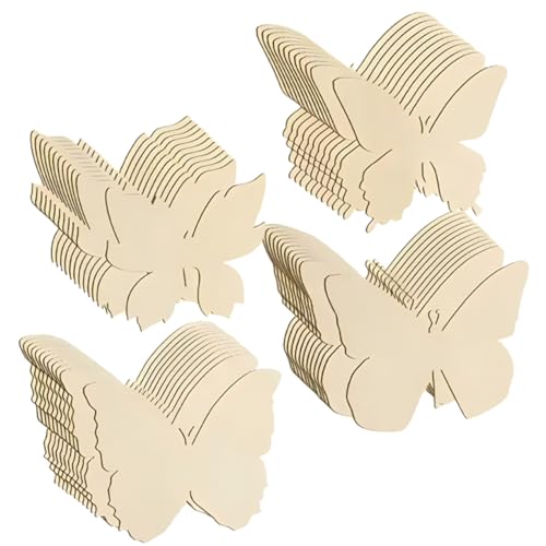 FONDOTIN 48 Stück Teiliges DIY Holz schmetterling Naturbelassene Holzscheiben zum Bemalen Unvollendete Schmetterlingsformen für Kreative Graffiti und Individuelle Dekorationen Sichere FONDOTIN 48 Stück Teiliges DIY Holz schmetterling Naturbelassene Holzscheiben zum Bemalen Unvollendete Schmetterlingsformen für Kreative Graffiti und Individuelle Dekorationen Sichere von FONDOTIN