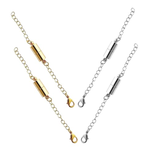 FONDOTIN 4paare Kettenverlängerung Magnetverschluss Teiliges Für Schmuck Halsketten Armbänder Zubehör Für Individuelles Design Und Reparatur FONDOTIN 4paare Kettenverlängerung Magnetverschluss Teiliges Für Schmuck Halsketten Armbänder Zubehör Für Individuelles Design Und Reparatur von FONDOTIN