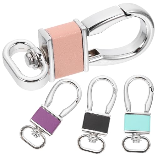 FONDOTIN 4Stücke Metall Karabiner Schlüsselanhänger Robuster Schlüsselring Clip für Autoschlüssel Hausschlüssel und Outdoor Aktivitäten Tragbar und Wiederverwendbar Verschiedenen von FONDOTIN