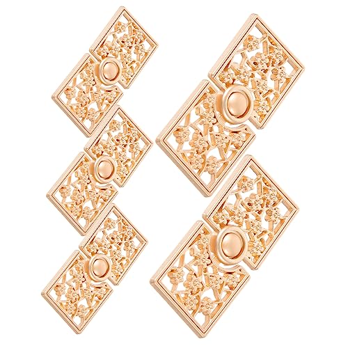FONDOTIN 5 Paare Chinesische Hanfu Metallknöpfe Quadratisch Vintage Pflaumenblüten Design Robuste Kleidung Verschlüsse für Mantel Kleid Schal Cloak DIY Mode Zubehör FONDOTIN 5 Paare Chinesische Hanfu Metallknöpfe Quadratisch Vintage Pflaumenblüten Design Robuste Kleidung Verschlüsse für Mantel Kleid Schal Cloak DIY Mode Zubehör von FONDOTIN