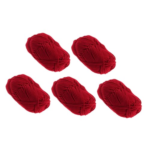 FONDOTIN 5 Rollen Baumwollgarn zum Stricken und Häkeln Fach Geflochtenes Weiches DIY Garn für Handgemachte Kleidung Accessoires und Dekoration Hautfreundlich und Vielseitig Einsetzbar FONDOTIN 5 Rollen Baumwollgarn zum Stricken und Häkeln Fach Geflochtenes Weiches DIY Garn für Handgemachte Kleidung Accessoires und Dekoration Hautfreundlich und Vielseitig Einsetzbar von FONDOTIN