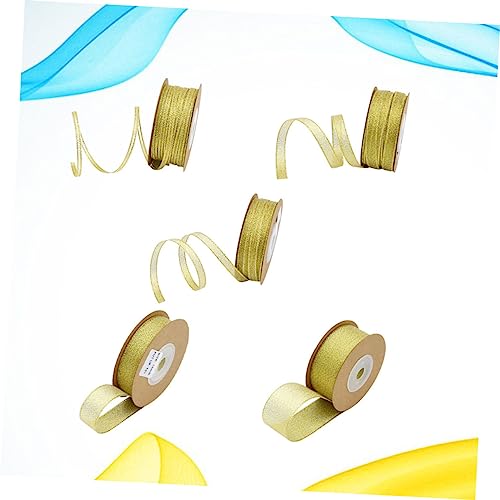 FONDOTIN 5 Rollen Teiliges Geschenkband Gewebtem Polyester mit Glitzerndem Goldenen Ripsband Vielseitig für DIY Geschenkverpackung Blumenarrangements und Partydekorationen FONDOTIN 5 Rollen Teiliges Geschenkband Gewebtem Polyester mit Glitzerndem Goldenen Ripsband Vielseitig für DIY Geschenkverpackung Blumenarrangements und Partydekorationen von FONDOTIN