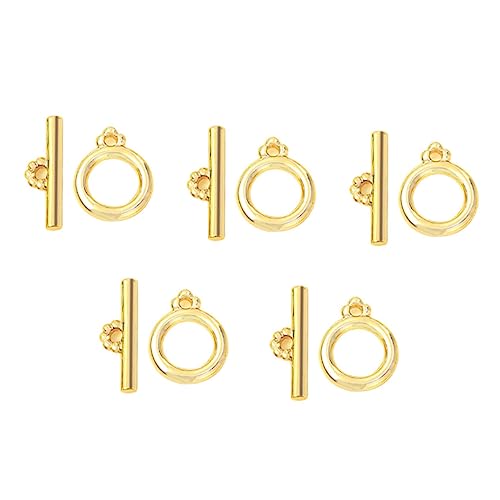 FONDOTIN 5 Sätze Teiliges T Bar Armbandverschlüsse mit Ringen für DIY Schmuckherstellung Glänzende Metallverbindungselemente für Armbänder und Dekorationsaccessoires FONDOTIN 5 Sätze Teiliges T Bar Armbandverschlüsse mit Ringen für DIY Schmuckherstellung Glänzende Metallverbindungselemente für Armbänder und Dekorationsaccessoires von FONDOTIN