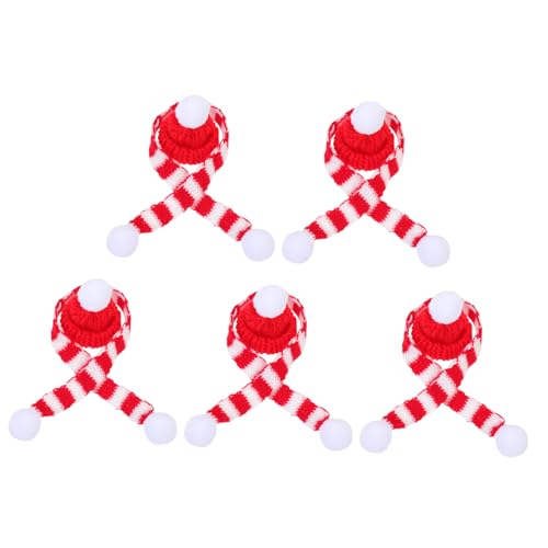 FONDOTIN 5 Sätze Weihnachtliche Mini Flaschenhüte und Schals aus Wollgarn Teiliges Dekorative Flaschenüberzüge für Weinflaschen Festliche Tischdekoration für Zuhause und Party Sichere und FONDOTIN 5 Sätze Weihnachtliche Mini Flaschenhüte und Schals aus Wollgarn Teiliges Dekorative Flaschenüberzüge für Weinflaschen Festliche Tischdekoration für Zuhause und Party Sichere und von FONDOTIN