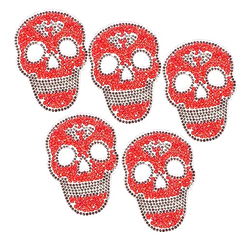 FONDOTIN 5 Stück Bestickte Schädel Patches zum Aufbügeln und Nähen Dekorative Reparaturflicken für Kleidung Taschen Hüte Robuste Applikationen für DIY Modeaccessoires FONDOTIN 5 Stück Bestickte Schädel Patches zum Aufbügeln und Nähen Dekorative Reparaturflicken für Kleidung Taschen Hüte Robuste Applikationen für DIY Modeaccessoires von FONDOTIN