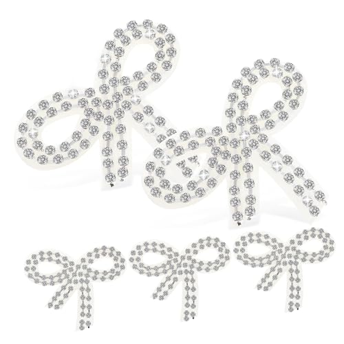 FONDOTIN 5 Stück Strass Schleifen Applikationen Teiliges mit Funkelnden Kristallen Robuste Veredelung zum Aufnähen und Reparieren von Kleidung Hüten Taschen und Accessoires Vielseitig FONDOTIN 5 Stück Strass Schleifen Applikationen Teiliges mit Funkelnden Kristallen Robuste Veredelung zum Aufnähen und Reparieren von Kleidung Hüten Taschen und Accessoires Vielseitig von FONDOTIN