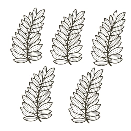 FONDOTIN 5 Stück Teiliges Bestickte DIY Aufnäher mit Blumen und Blätterdesign Leichte Nähapplikationen für Kleidung Taschen und Bastelprojekte Farbintensiv Langlebig Modisch und Vielseitig von FONDOTIN