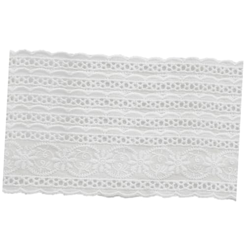 FONDOTIN 5 Stück Teiliges DIY Baumwoll Stickerei Spitzenband Verzierungen für Kleidung Bettwäsche und Accessoires Vielseitig Zuschneidbar und Langlebig von FONDOTIN