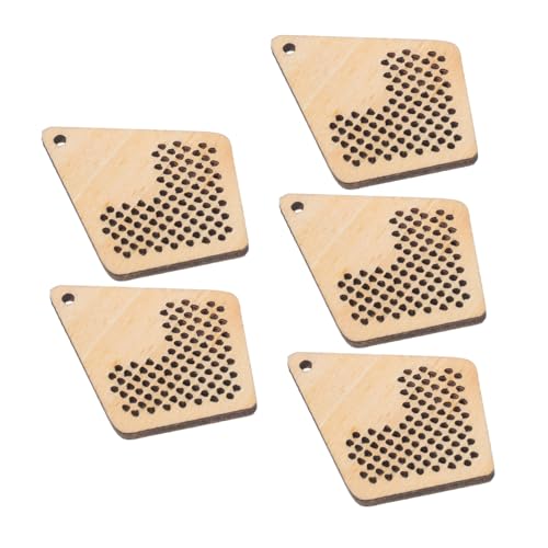 FONDOTIN 5 Stück Teiliges DIY Kreuzstich Holzplatten aus Langlebigem Holz Handgefertigte Mini Kreuzstich Holzchips ohne Grate für Bastelgeschenke und Sticken FONDOTIN 5 Stück Teiliges DIY Kreuzstich Holzplatten aus Langlebigem Holz Handgefertigte Mini Kreuzstich Holzchips ohne Grate für Bastelgeschenke und Sticken von FONDOTIN