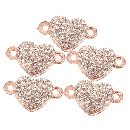 FONDOTIN 5 Stück Teiliges Herzförmiger Magnetverschluss für DIY Schmuckherstellung Halterungen für Armbänder und Praktische Schmuckschließen Roségold für Kreative Projekte FONDOTIN 5 Stück Teiliges Herzförmiger Magnetverschluss für DIY Schmuckherstellung Halterungen für Armbänder und Praktische Schmuckschließen Roségold für Kreative Projekte von FONDOTIN