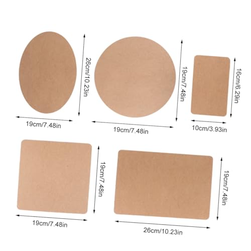 FONDOTIN 5 Stück Teiliges Holzmodell basisplatten Handgefertigte DIY Korkplatten Verschiedene Formen Rund Quadratisch Oval Kindersicher Langlebig und Glatt für Originelles Basteln FONDOTIN 5 Stück Teiliges Holzmodell basisplatten Handgefertigte DIY Korkplatten Verschiedene Formen Rund Quadratisch Oval Kindersicher Langlebig und Glatt für Originelles Basteln von FONDOTIN