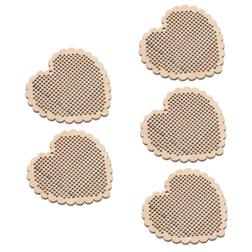 FONDOTIN 5 Stück Teiliges Mini Kreuzstich Holzanhänger Handgefertigte DIY Holzspäne mit Vielen Löchern Bastelmaterial für Personalisierte Geschenke und Stickprojekte FONDOTIN 5 Stück Teiliges Mini Kreuzstich Holzanhänger Handgefertigte DIY Holzspäne mit Vielen Löchern Bastelmaterial für Personalisierte Geschenke und Stickprojekte von FONDOTIN