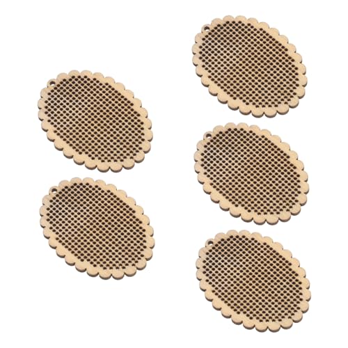 FONDOTIN 5 Stück Teiliges Mini Kreuzstich Holzchip Oval mit Feiner Verarbeitung DIY Anhänger Holzscheiben zum Bemalen und Basteln Robust und Praktisch für Handgefertigte Kunstprojekte FONDOTIN 5 Stück Teiliges Mini Kreuzstich Holzchip Oval mit Feiner Verarbeitung DIY Anhänger Holzscheiben zum Bemalen und Basteln Robust und Praktisch für Handgefertigte Kunstprojekte von FONDOTIN