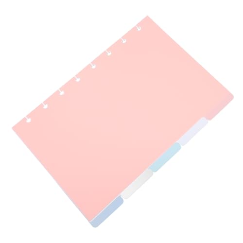 FONDOTIN 5 Stück Teiliges PP Register Trennblätter Bunte Ordner Teiler mit Beschreibbaren Tabs für Büro und Schule Praktische Langlebige Fächermappe für Effiziente Dokumentenorganisation von FONDOTIN