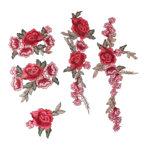 FONDOTIN 5 Stück Teiliges Rote Wasserlösliche Bestickte Blumen Applikationen Hochwertige DIY Näh Patches zum Aufnähen Jacken Jeans Rucksäcken Strapazierfähig und Präzise Gefertigt FONDOTIN 5 Stück Teiliges Rote Wasserlösliche Bestickte Blumen Applikationen Hochwertige DIY Näh Patches zum Aufnähen Jacken Jeans Rucksäcken Strapazierfähig und Präzise Gefertigt von FONDOTIN
