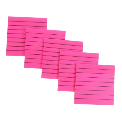 FONDOTIN 5 Stück Teiliges Semi Transparentes Memo Notizblock Portable Haftnotizen mit Ablösbarem Klebstoff Mehrfarbige Liniierte Pet für Büro Haushalt und Schule von FONDOTIN