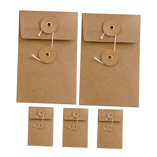 FONDOTIN 5 Stück Teiliges Vintage Kraftpapier Umschlag mit Schnurverschluss Handgefertigte Dokumententaschen Beschreibbar Praktische Aufbewahrung für Büro Einladungen und Grußkarten FONDOTIN 5 Stück Teiliges Vintage Kraftpapier Umschlag mit Schnurverschluss Handgefertigte Dokumententaschen Beschreibbar Praktische Aufbewahrung für Büro Einladungen und Grußkarten von FONDOTIN