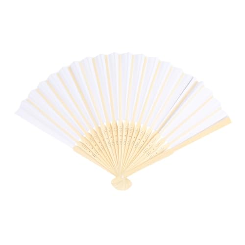 FONDOTIN 5 Stück Weiße Faltbare Blanko Handfächer Chinesische DIY Fächer zum Bemalen für Party und Malzubehör FONDOTIN 5 Stück Weiße Faltbare Blanko Handfächer Chinesische DIY Fächer zum Bemalen für Party und Malzubehör von FONDOTIN