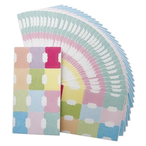 FONDOTIN 50 Blatt Selbstklebende Index Tabs Beschreibbare Reißfeste Haftnotizen für Büro Schule Dokumentenorganisation Farbige Registerkarten zum Einfachen Markieren und Kategorisieren von FONDOTIN