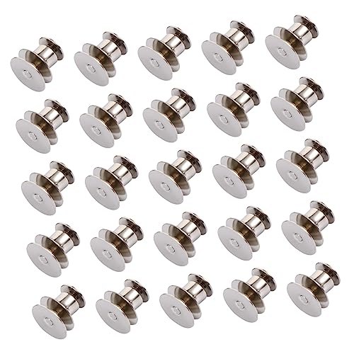 FONDOTIN 50 Sätze Flache Pin Rückseiten mit Nickel Basis für Diy Zubehör für Bastelprojekte Robust und Rostfrei und Glatte Oberfläche für Anstecknadeln von FONDOTIN
