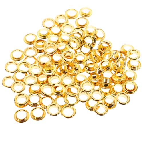 FONDOTIN 50 Sätze Kupfer Ösen Doppelseitig DIY Metallösen für Schuhe Kleidung Basteln Langlebig Rostfrei Geeignet für Reparatur und Handwerk Vielseitig für Taschen Gürtel Vorhänge von FONDOTIN