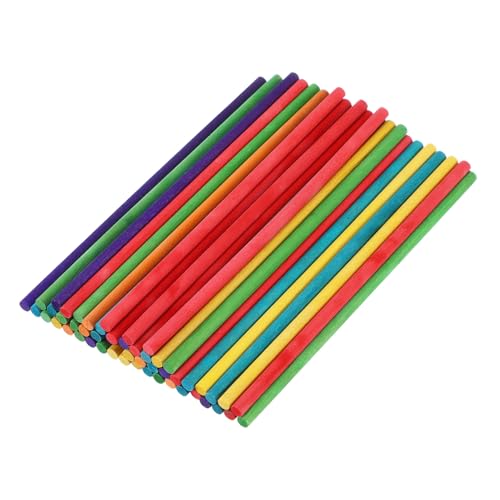 FONDOTIN 50 Stück Bunte Holzstäbchen für Rundstäbe Hochwertigem Holz für Diy Bastelprojekte Eiscreme Herstellung und Kreative Ideen FONDOTIN 50 Stück Bunte Holzstäbchen für Rundstäbe Hochwertigem Holz für Diy Bastelprojekte Eiscreme Herstellung und Kreative Ideen von FONDOTIN