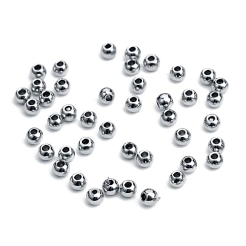 FONDOTIN 50 Stück Edelstahl Perlen Große Loch Rundloch Perlen für DIY Schmuckherstellung Armbänder Halsketten Bastelzubehör Korrosionsbeständig und Rostfrei FONDOTIN 50 Stück Edelstahl Perlen Große Loch Rundloch Perlen für DIY Schmuckherstellung Armbänder Halsketten Bastelzubehör Korrosionsbeständig und Rostfrei von FONDOTIN