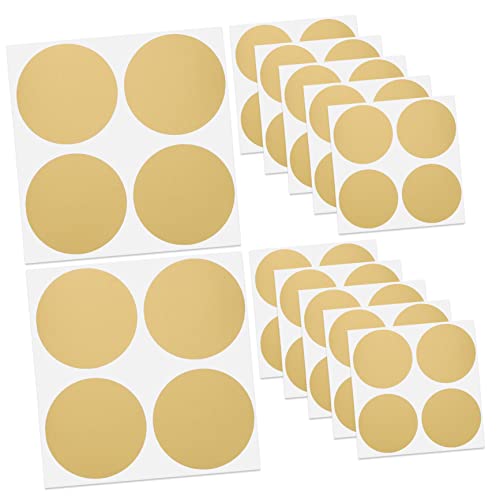FONDOTIN 50 Stück Goldene Runde Scratch Off Sticker Durchmesser Selbstklebend DIY Rubbelaufkleber für Party Spiele Geburtstags und Hochzeitsdekoration Einfache Anwendung Wetterfeste von FONDOTIN