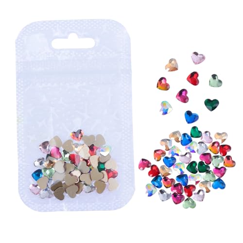 FONDOTIN 50 Stück Herzförmige Nagel Strasssteine Mixfarben Maniküre Charms Nail Art Dekoration Für DIY Fingernägel Nägelpflege Zubehör FONDOTIN 50 Stück Herzförmige Nagel Strasssteine Mixfarben Maniküre Charms Nail Art Dekoration Für DIY Fingernägel Nägelpflege Zubehör von FONDOTIN