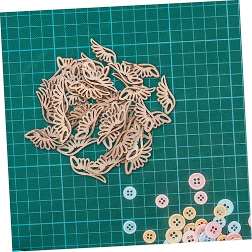 FONDOTIN 50 Stück Holz Engelsflügel Ausschnitte Naturbelassen Holzornamente Bastelrohlinge für DIY Weihnachtsdeko Hochzeitsdekoration Handwerksprojekte FONDOTIN 50 Stück Holz Engelsflügel Ausschnitte Naturbelassen Holzornamente Bastelrohlinge für DIY Weihnachtsdeko Hochzeitsdekoration Handwerksprojekte von FONDOTIN