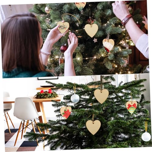FONDOTIN 50 Stück Holzherzen mit Löchern und Kurzen Juteschnüren Unbehandelte Holzscheiben zum Basteln DIY Holz Ornament Anhänger für Hochzeit Party Geschenkdekoration FONDOTIN 50 Stück Holzherzen mit Löchern und Kurzen Juteschnüren Unbehandelte Holzscheiben zum Basteln DIY Holz Ornament Anhänger für Hochzeit Party Geschenkdekoration von FONDOTIN