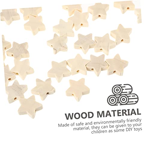 FONDOTIN 50 Stück Holzperlen Fünf Punkte Sterne Natürliche Stern Holzperlen für Schmuckherstellung Basteln DIY Kreativität FONDOTIN 50 Stück Holzperlen Fünf Punkte Sterne Natürliche Stern Holzperlen für Schmuckherstellung Basteln DIY Kreativität von FONDOTIN